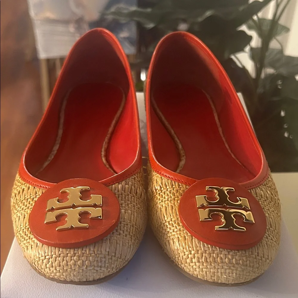 Tory Burch Red and Tan Loafers - Picture 2 of 3